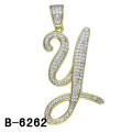 Pendentif de lettre de bijoux en argent sterling 925 de haute qualité